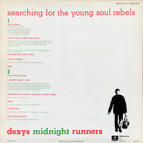 Dexys Midnight Runners : Searching For The Young Soul Rebels (LP, Album)