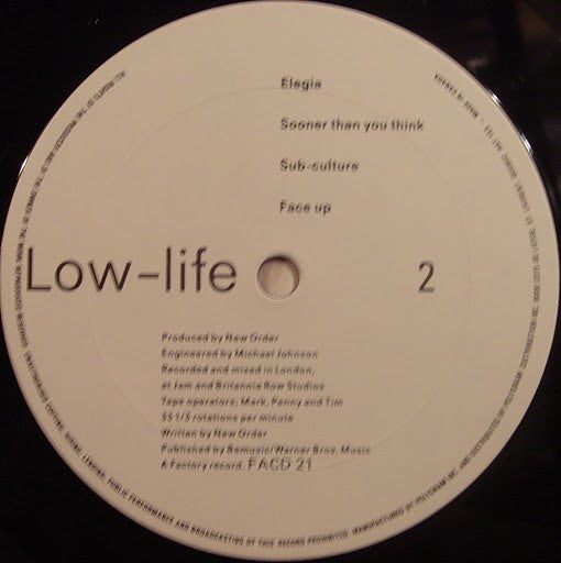 New Order : Low-life (LP, Album)