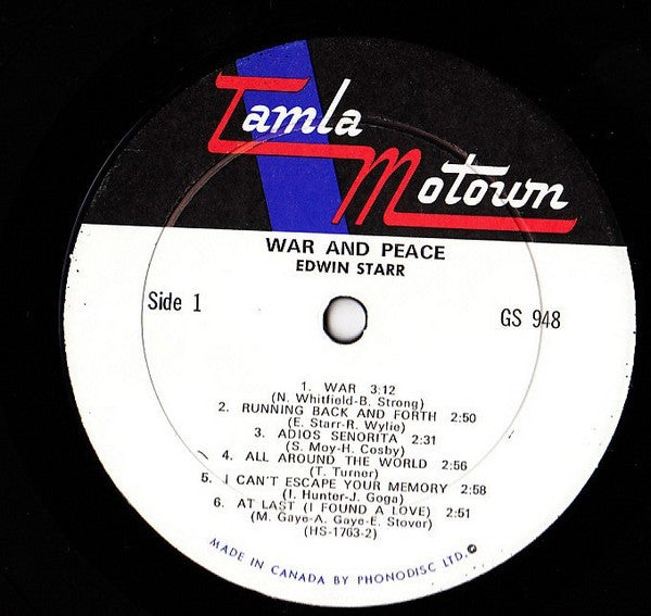 Edwin Starr : War And Peace (LP, Album)
