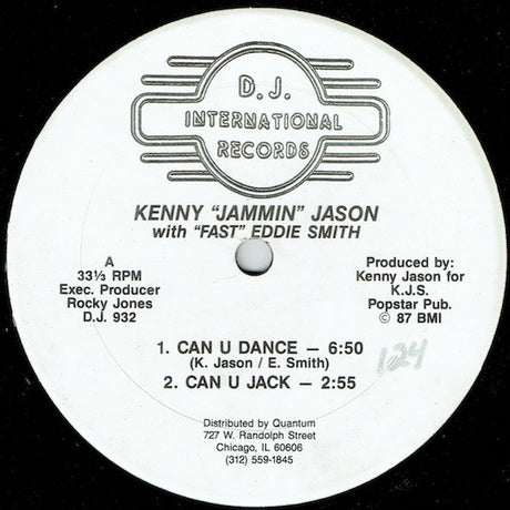 Kenny "Jammin" Jason With "Fast" Eddie Smith : Can U Dance (12")