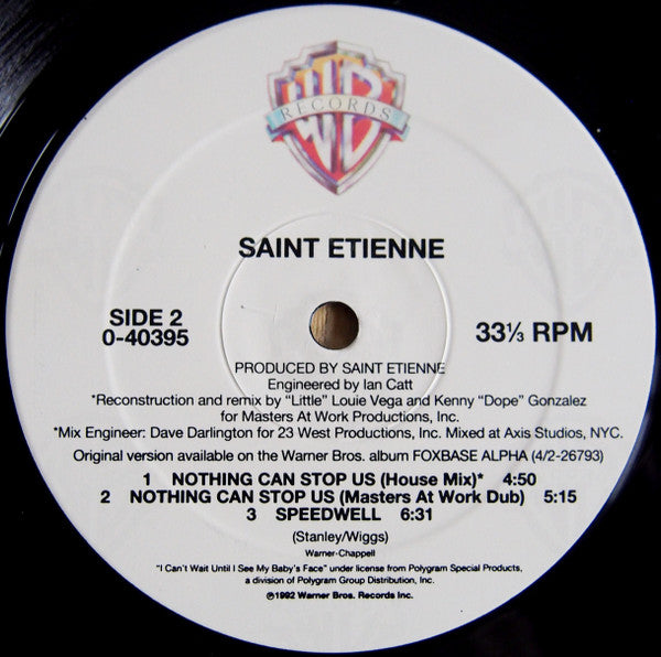Saint Etienne : Nothing Can Stop Us (12", Maxi)