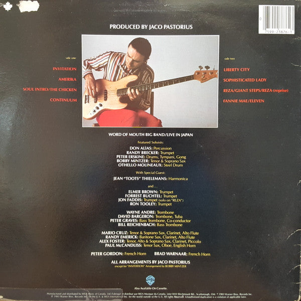 Jaco Pastorius : Invitation (LP, Album)