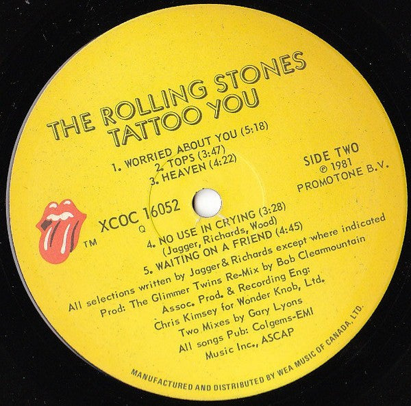 The Rolling Stones : Tattoo You (LP, Album, Qua)