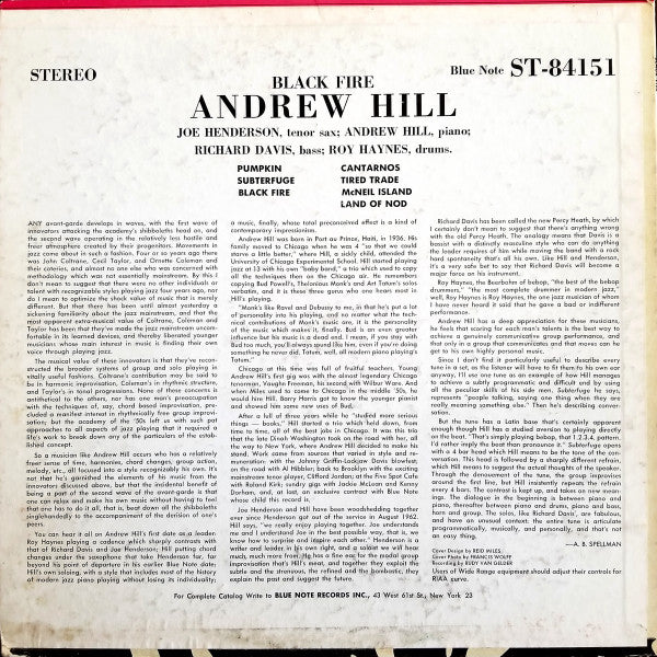 Andrew Hill : Black Fire (LP, Album)