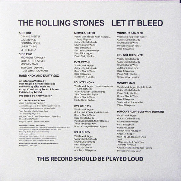 The Rolling Stones : Let It Bleed (LP, Album, RE, RM, Cle)
