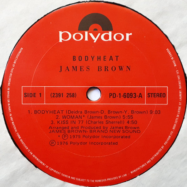 James Brown : Bodyheat (LP, Album)