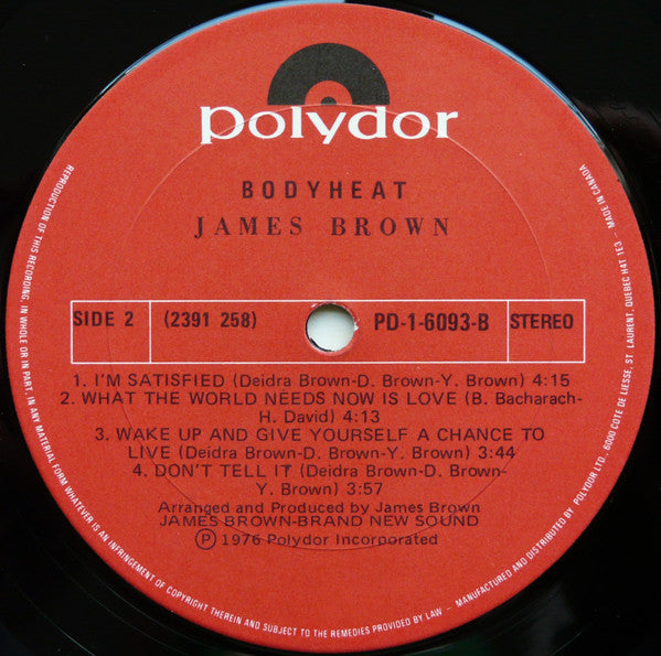 James Brown : Bodyheat (LP, Album)
