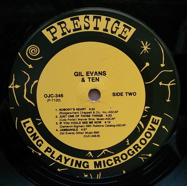Gil Evans : Gil Evans & Ten (LP, Album, Mono, RE, RM)