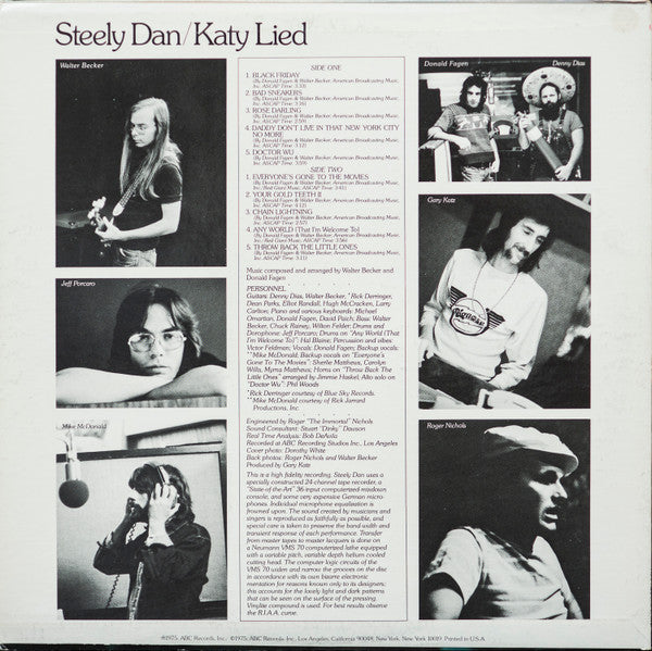 Steely Dan : Katy Lied (LP, Album, San)