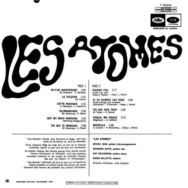 Les Atomes : Va T'En Maintenant (LP, Album, Mono)