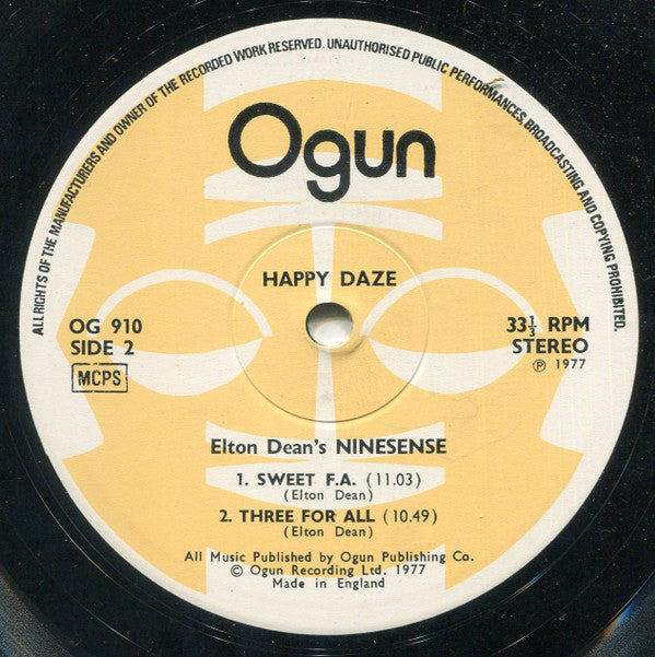 Elton Dean's Ninesense : Happy Daze (LP, Album)