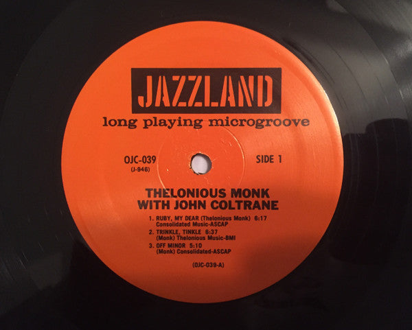 Thelonious Monk With John Coltrane : Thelonious Monk With John Coltrane (LP, Album, RE)