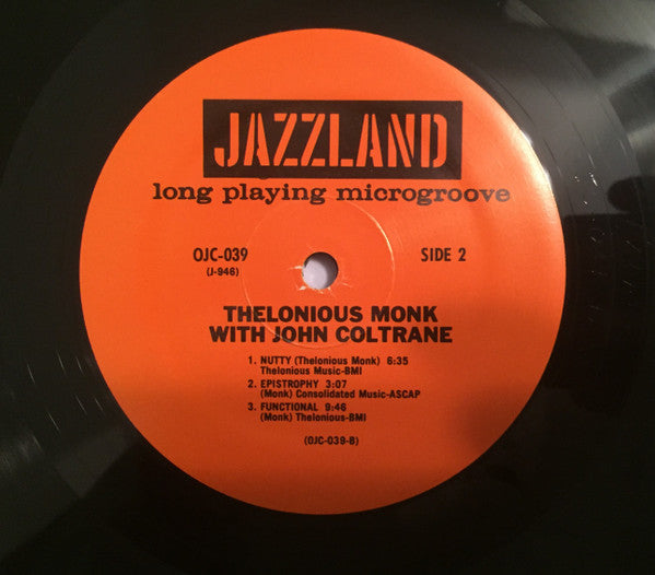 Thelonious Monk With John Coltrane : Thelonious Monk With John Coltrane (LP, Album, RE)