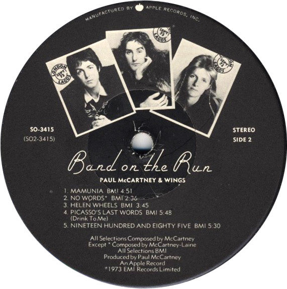 Wings (2) : Band On The Run (LP, Album)