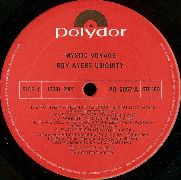 Roy Ayers Ubiquity : Mystic Voyage (LP, Album)