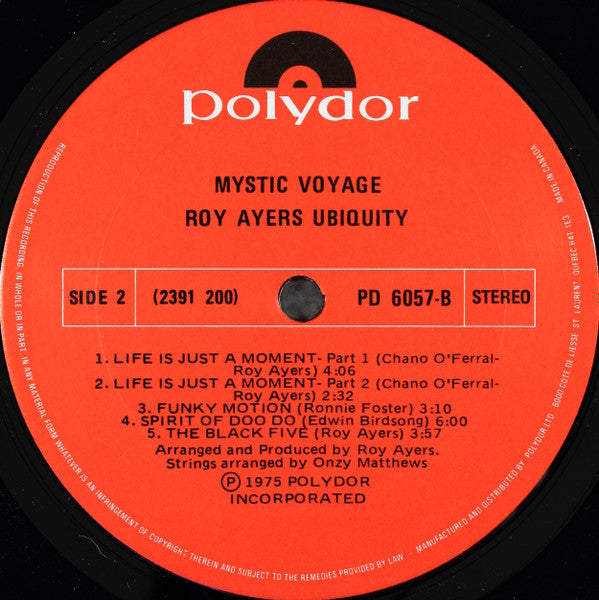 Roy Ayers Ubiquity : Mystic Voyage (LP, Album)