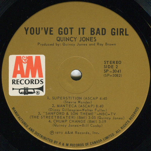 Quincy Jones : You've Got It Bad Girl (LP, Album)