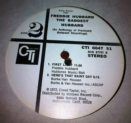 Freddie Hubbard : The Baddest Hubbard (An Anthology Of Previously Released Recordings) (LP, Comp, Promo)