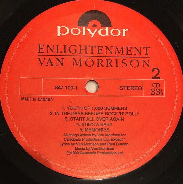 Van Morrison : Enlightenment (LP, Album)