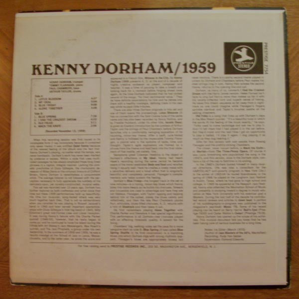 Kenny Dorham : Kenny Dorham/1959 (LP, Album, RE)