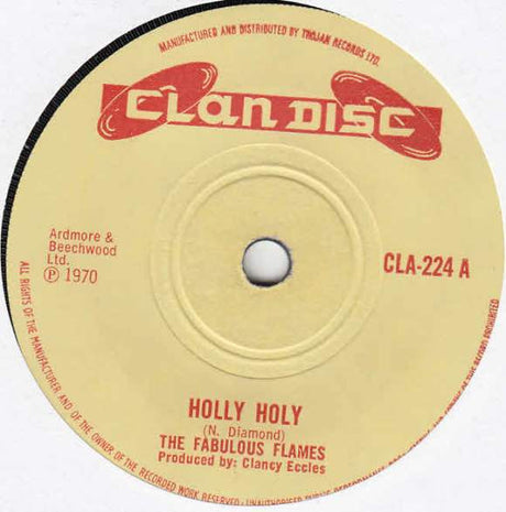 The Fabulous Flames / Lord Creator : Holly Holy / Kingston Town (7", Single, Sol)
