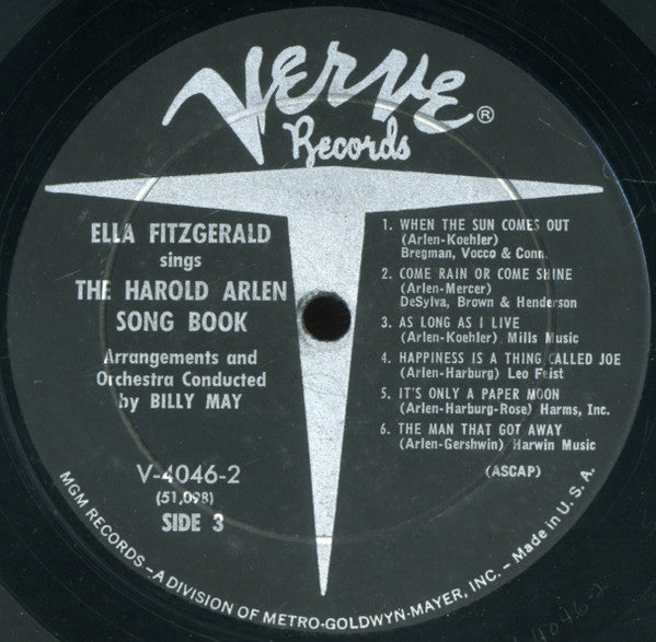 Ella Fitzgerald : Ella Fitzgerald Sings The Harold Arlen Song Book (2xLP, Mono)