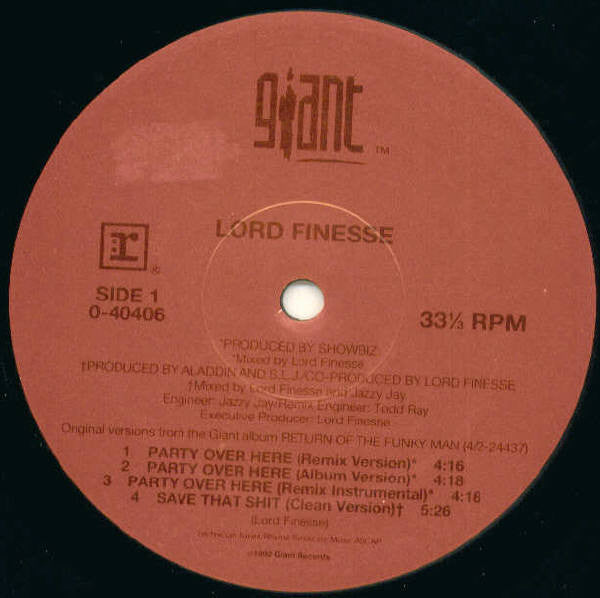 Lord Finesse : Party Over Here (12")