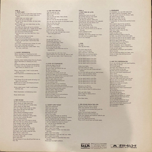 The Jimi Hendrix Experience : Are You Experienced (LP, Album, Mono, RE)