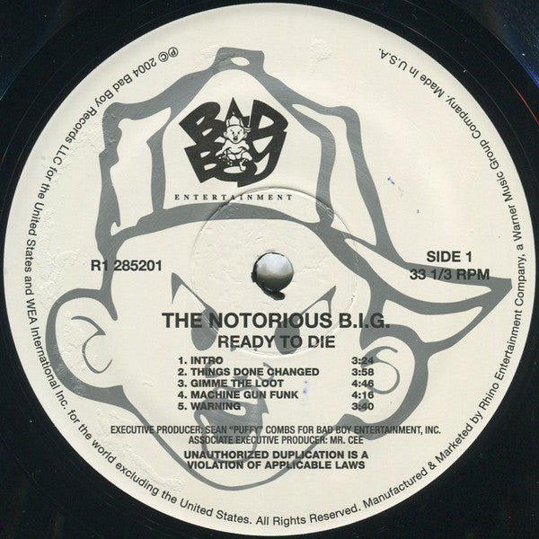 Notorious B.I.G. : Ready To Die (2xLP, Album, RE)