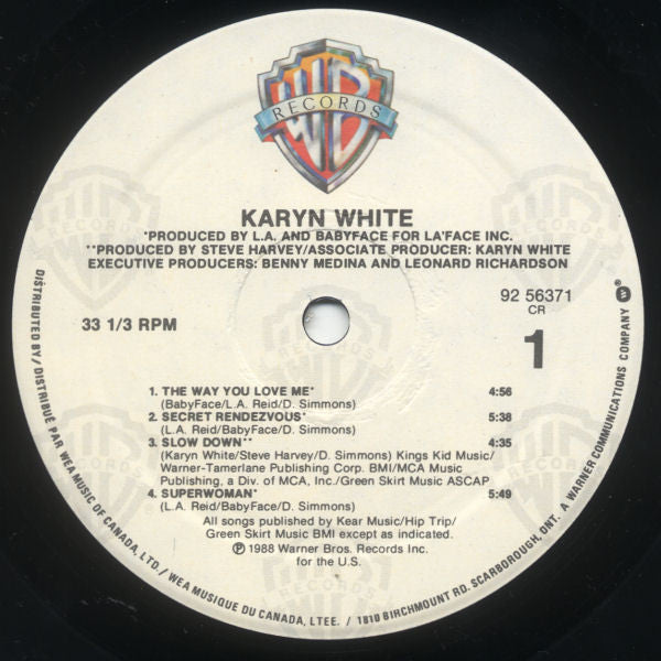 Karyn White : Karyn White (LP, Album)