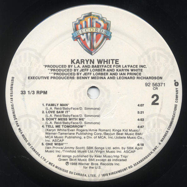 Karyn White : Karyn White (LP, Album)