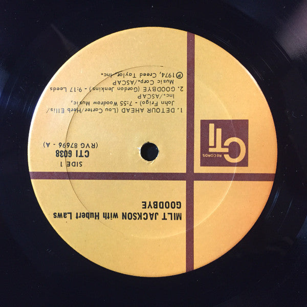 Milt Jackson With Hubert Laws : Goodbye (LP, Album)