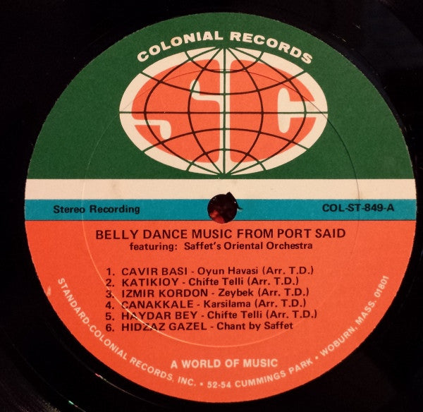 Saffet's Oriental Orchestra : Belly Dance Music From Port Said (LP, Album)