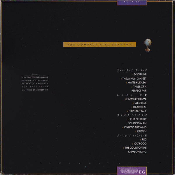 King Crimson : The Compact King Crimson (2xLP, Comp, Gat)