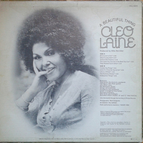 Cleo Laine : A Beautiful Thing (LP, Album)