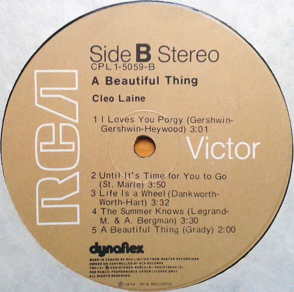 Cleo Laine : A Beautiful Thing (LP, Album)