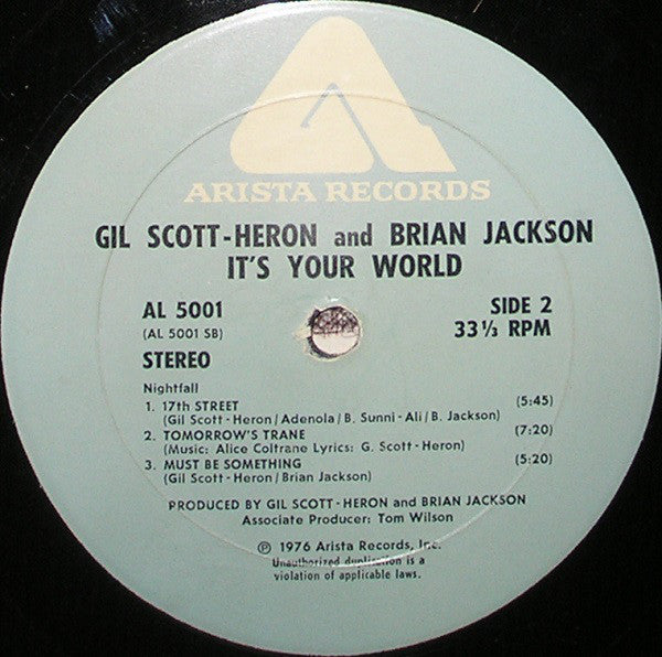 Gil Scott-Heron & Brian Jackson : It's Your World (2xLP, Album, Wad)