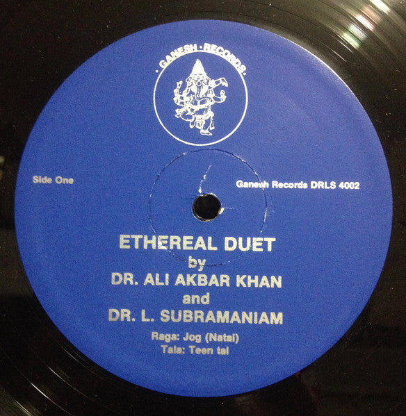Ali Akbar Khan / L. Subramaniam : Ethereal Duet (LP, Album)