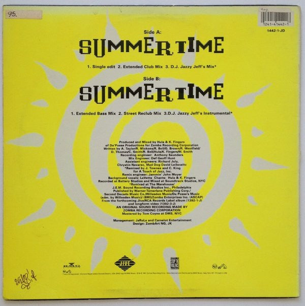 DJ Jazzy Jeff & The Fresh Prince : Summertime (12")