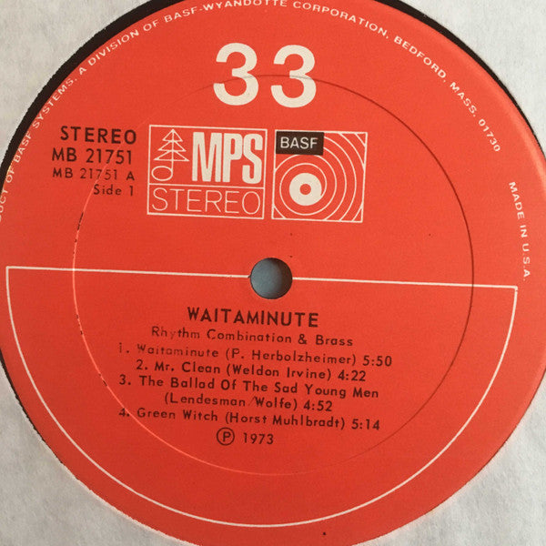 Peter Herbolzheimer Rhythm Combination & Brass Leader: Peter Herbolzheimer : Waitaminute (LP, Album)