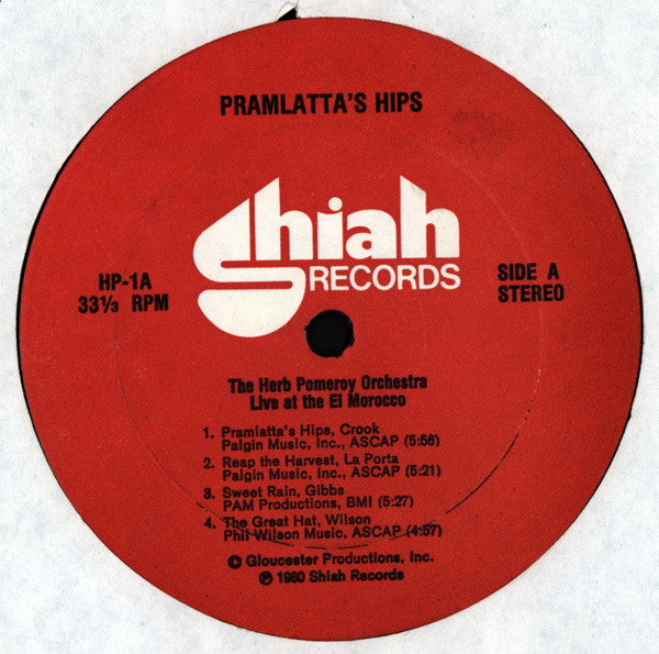 The Herb Pomeroy Orchestra : Pramlatta's Hips (Live At The El Morocco!) (LP, Album)