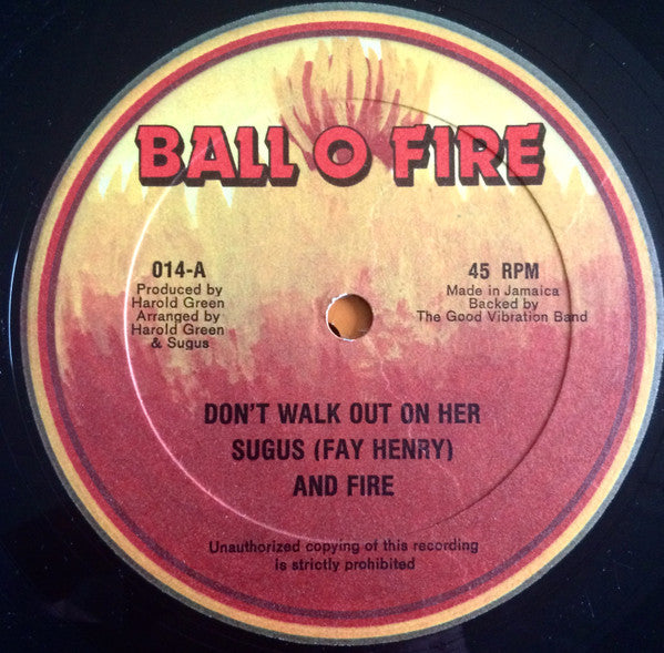 Sugus : Don't Walk Out On Her (12")