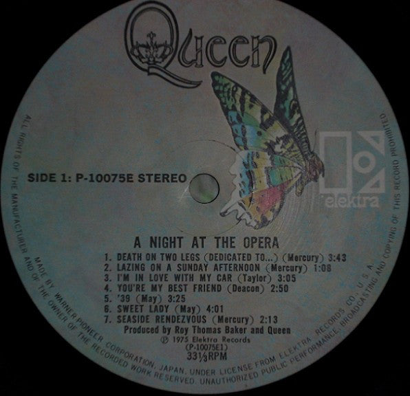 Queen : A Night At The Opera (LP, Album, RE, Gat)