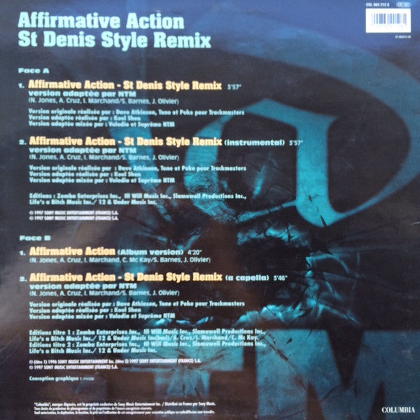 Nas / NTM* : Affirmative Action (Saint-Denis Style Remix) (12")