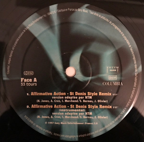 Nas / Suprême NTM : Affirmative Action (Saint-Denis Style Remix) (12")