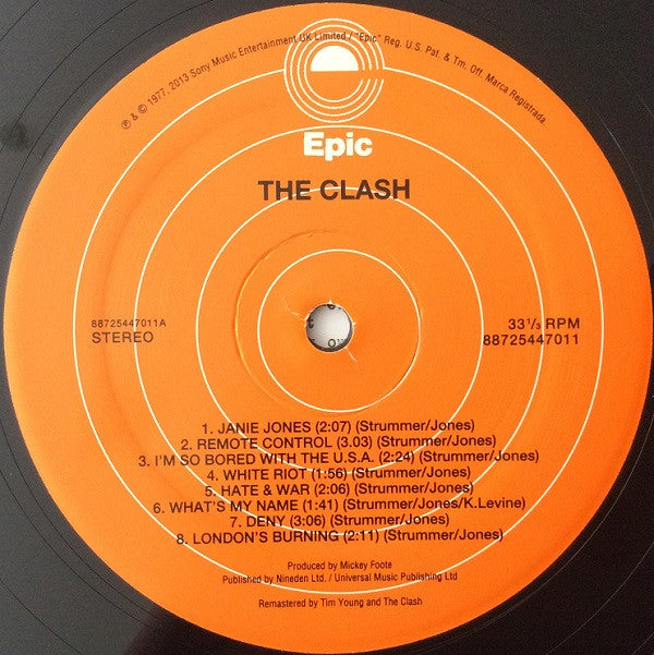 The Clash : The Clash (LP, Album, RE, RM, 180)