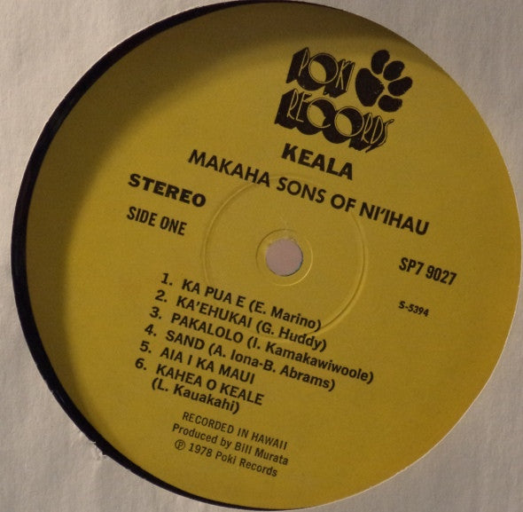 Makaha Sons Of Ni'ihau* : Keala (LP, Album)