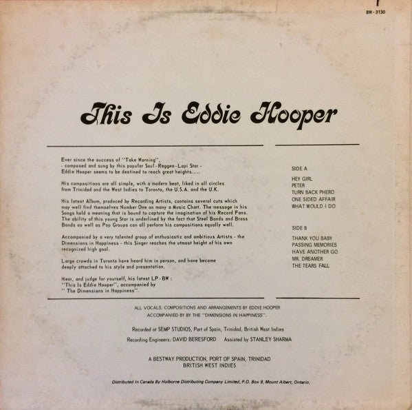 Eddie Hooper : This Is Eddie Hooper (LP)