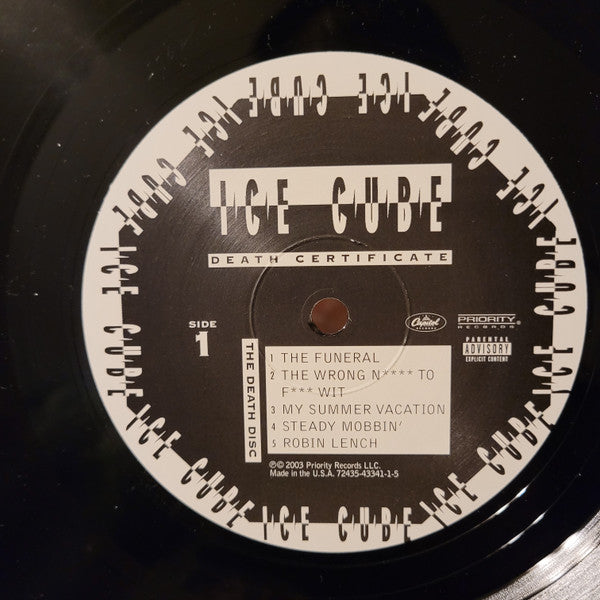 Ice Cube : Death Certificate (2xLP, Album, RE, RM)
