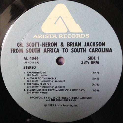 Gil Scott-Heron & Brian Jackson : From South Africa To South Carolina (LP, Album, Gat)